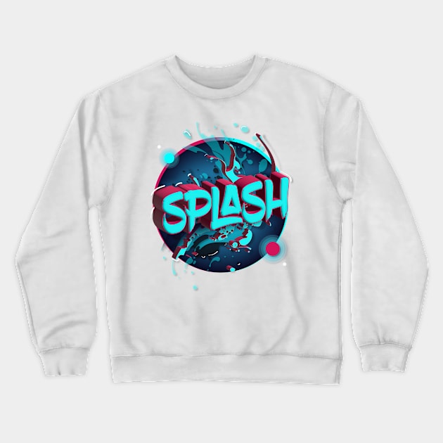 The Splash Circle Crewneck Sweatshirt by euiarts